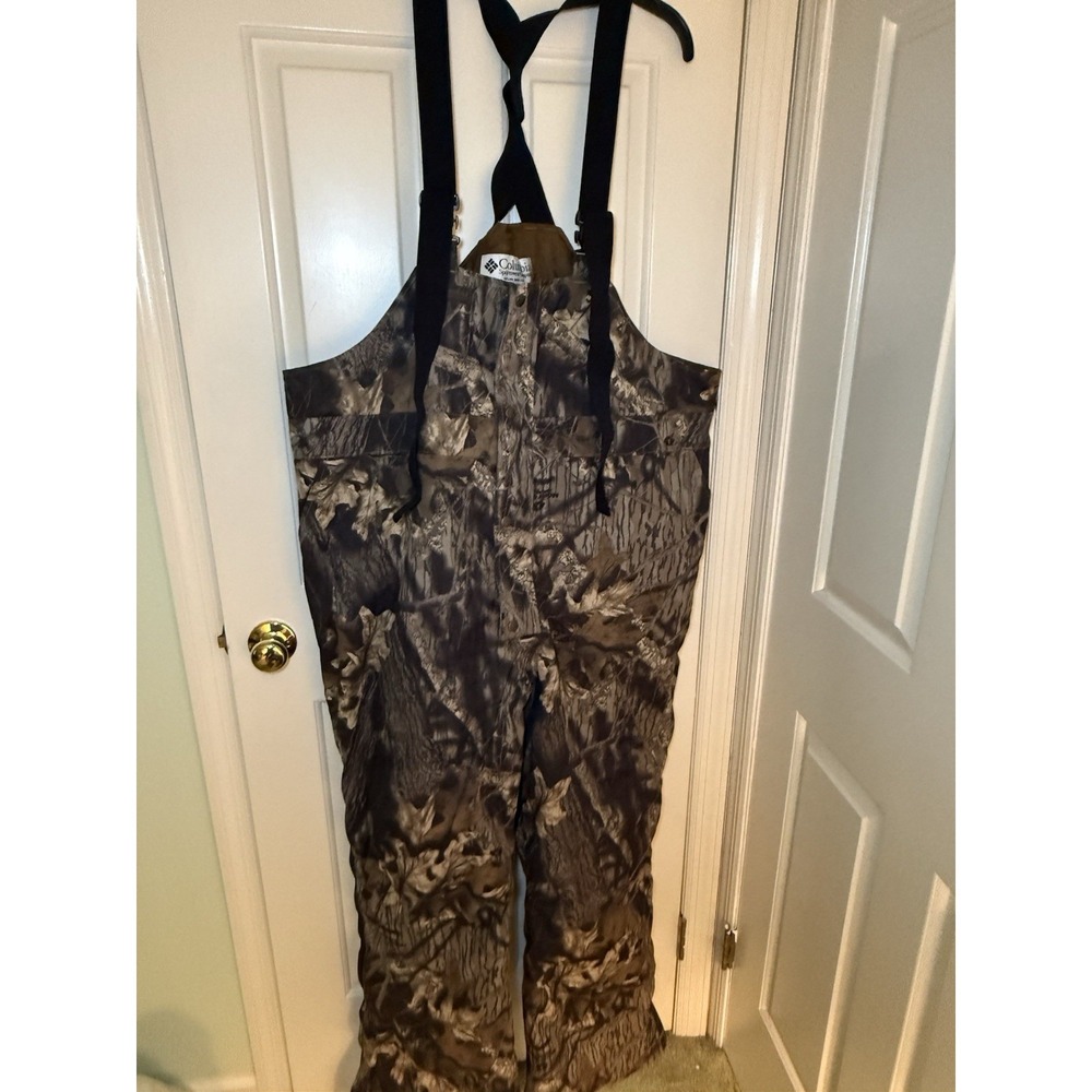 Men's Columbia Mossy Oak Camo Hunting Bib Overalls, Insulated size XXL